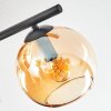 Koyoto Deckenleuchte Glas 15 cm Bernsteinfarben, Chrom, Klar, Rauchfarben, 4-flammig