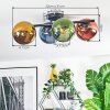 Koyoto Deckenleuchte Glas 15 cm Blau, Gold, Grün, Kupferfarben, 4-flammig
