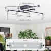 Fenol Deckenleuchte LED Chrom, Schwarz, 1-flammig