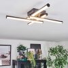 Fenol Deckenleuchte LED Chrom, Schwarz, 1-flammig