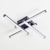 Fenol Deckenleuchte LED Chrom, Schwarz, 1-flammig