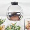 Ripoll Deckenleuchte Glas 30 cm Chrom, Rauchfarben, 1-flammig