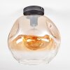 Ripoll Deckenleuchte Glas 30 cm Bernsteinfarben, Klar, 1-flammig