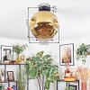 Ripoll Deckenleuchte Glas 30 cm Gold, 1-flammig