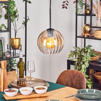 Koyoto Hängeleuchte Glas 20 cm Bernsteinfarben, Klar, 1-flammig