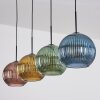 Koyoto Hängeleuchte Glas 25 cm Blau, Gold, Grün, Kupferfarben, 4-flammig