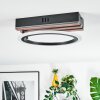 Galen Deckenleuchte LED Holzoptik, Schwarz, 1-flammig