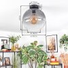 Koyoto Deckenleuchte Glas 30 cm Klar, Rauchfarben, 1-flammig