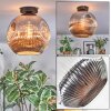 Ripoll Deckenleuchte Glas 30 cm Chrom, Rauchfarben, 1-flammig