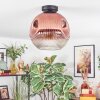 Ripoll Deckenleuchte Glas 30 cm Klar, Kupferfarben, 1-flammig
