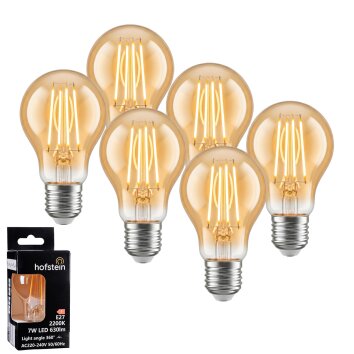 LED E27 6er Set 7 Watt 2200 Kelvin 630 Lumen