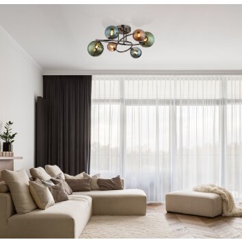 Globo Riha Deckenleuchte Grau, 6-flammig