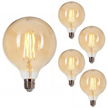 LED E27 5er Set 6 Watt 2700 Kelvin 600 Lumen
