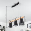 Andian Pendelleuchte Naturfarben, Schwarz, 3-flammig