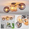 Koyoto Deckenleuchte Glas 15 cm Bernsteinfarben, Rauchfarben, 4-flammig