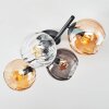 Koyoto Deckenleuchte Glas 15 cm Bernsteinfarben, Klar, Rauchfarben, 4-flammig