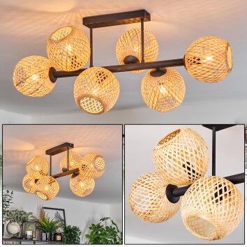 Basto Deckenleuchte 15 cm Naturfarben, 6-flammig