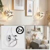 Lunor Wandleuchte 2-er Set LED Chrom, 1-flammig