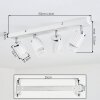 Fenik Deckenleuchte Weiß, 4-flammig