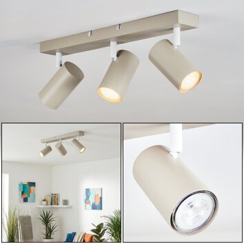 Javel Deckenleuchte Sandfarben, 3-flammig