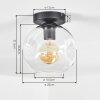 Ripoll Deckenleuchte Glas 20 cm Klar, 1-flammig