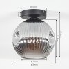 Ripoll Deckenleuchte Glas 20 cm Rauchfarben, 1-flammig