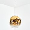 Ripoll Hängeleuchte Glas 20 cm Gold, Klar, 1-flammig