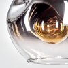 Ripoll Hängeleuchte Glas 20 cm Chrom, Klar, Rauchfarben, 1-flammig