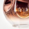 Ripoll Hängeleuchte Glas 20 cm Klar, Kupferfarben, 1-flammig
