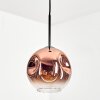 Ripoll Hängeleuchte Glas 20 cm Klar, Kupferfarben, 1-flammig