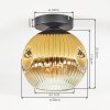 Ripoll Deckenleuchte Glas 20 cm Gold, Klar, 1-flammig
