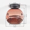 Ripoll Deckenleuchte Glas 20 cm Kupferfarben, 1-flammig