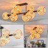 Basto Deckenleuchte 15 cm Naturfarben, 8-flammig