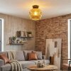 Ripoll Deckenleuchte Glas 25 cm Gold, 1-flammig