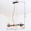 Chehalis Pendelleuchte Glas 10 cm, 12 cm, 15 cm Bernsteinfarben, Klar, Rauchfarben, 8-flammig