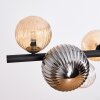 Chehalis Pendelleuchte Glas 10 cm, 12 cm, 15 cm Bernsteinfarben, Klar, Rauchfarben, 8-flammig
