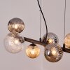 Chehalis Pendelleuchte Glas 10 cm, 12 cm, 15 cm Bernsteinfarben, Klar, Rauchfarben, 8-flammig
