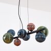 Chehalis Pendelleuchte Glas 10 cm, 12 cm, 15 cm Blau, Grün, Kupferfarben, 8-flammig