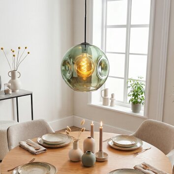 Ripoll Hängeleuchte Glas 30 cm Grün, 1-flammig