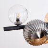 Chehalis Pendelleuchte Glas 10 cm, 12 cm, 15 cm Bernsteinfarben, Klar, Rauchfarben, 8-flammig