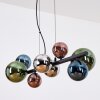 Chehalis Pendelleuchte Glas 10 cm, 12 cm, 15 cm Blau, Chrom, Grün, Kupferfarben, Rauchfarben, 8-flammig