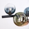Chehalis Pendelleuchte Glas 10 cm, 12 cm, 15 cm Blau, Grün, Klar, Kupferfarben, 8-flammig