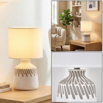 Mirvel Tischleuchte Grau, Weiß, 1-flammig