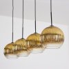 Koyoto Hängeleuchte Glas 25 cm Gold, Klar, 4-flammig