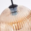 Koyoto Hängeleuchte Glas 25 cm Bernsteinfarben, Klar, Rauchfarben, 4-flammig