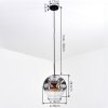 Ripoll Hängeleuchte Glas 30 cm Klar, Rauchfarben, 1-flammig