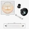 Koyoto Deckenleuchte Glas 20 cm Bernsteinfarben, Klar, 1-flammig
