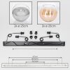 Koyoto Hängeleuchte Glas 25 cm Bernsteinfarben, Klar, Rauchfarben, 4-flammig