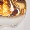 Ripoll Hängeleuchte Glas 30 cm Gold, Klar, 1-flammig