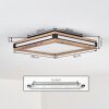 Lucera Deckenpanel LED Holzoptik, Schwarz, 1-flammig